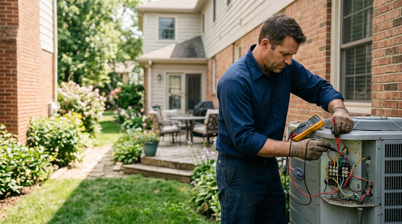 HVAC technician working near Spanishburg, WV